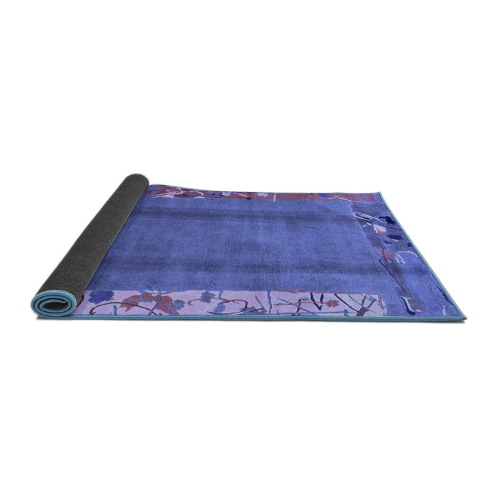 Sideview of Abstract Blue Modern Rug, abs1884blu