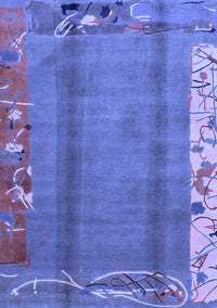 Abstract Blue Modern Rug, abs1884blu