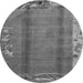 Round Abstract Gray Modern Rug, abs1884gry