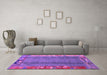 Machine Washable Abstract Purple Modern Area Rugs in a Living Room, wshabs1884pur