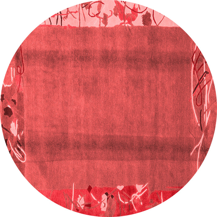 Machine Washable Abstract Red Modern Rug, wshabs1884red