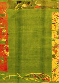 Abstract Yellow Modern Rug, abs1884yw