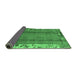 Sideview of Abstract Emerald Green Modern Rug, abs1884emgrn