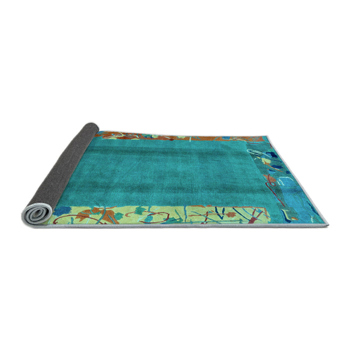 Sideview of Abstract Light Blue Modern Rug, abs1884lblu