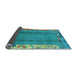 Sideview of Abstract Light Blue Modern Rug, abs1884lblu