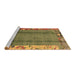 Sideview of Machine Washable Abstract Brown Modern Rug, wshabs1884brn