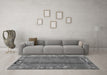 Machine Washable Abstract Gray Modern Rug in a Living Room,, wshabs1884gry