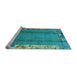 Sideview of Machine Washable Abstract Light Blue Modern Rug, wshabs1884lblu