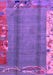 Machine Washable Abstract Purple Modern Area Rugs, wshabs1884pur