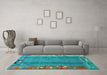 Machine Washable Abstract Light Blue Modern Rug in a Living Room, wshabs1884lblu