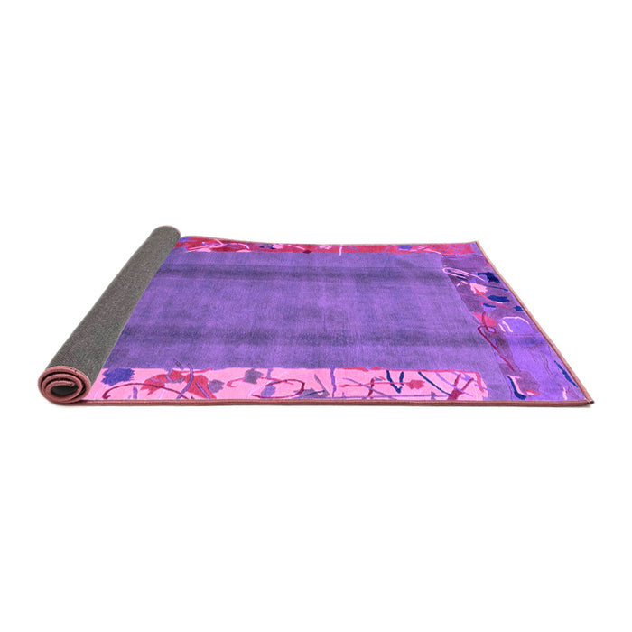 Sideview of Abstract Purple Modern Rug, abs1884pur