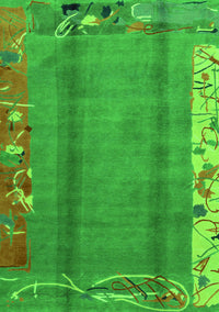 Abstract Green Modern Rug, abs1884grn