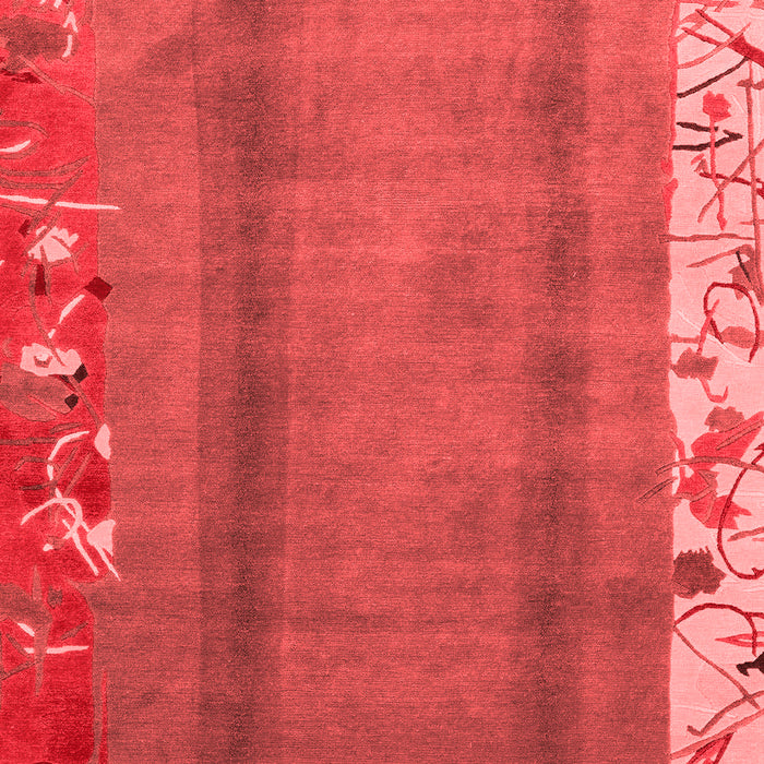 Machine Washable Abstract Red Modern Rug, wshabs1884red