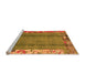 Sideview of Machine Washable Abstract Orange Modern Area Rugs, wshabs1884org