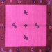 Square Machine Washable Abstract Pink Modern Rug, wshabs1885pnk