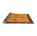 Sideview of Abstract Orange Modern Rug, abs1885org