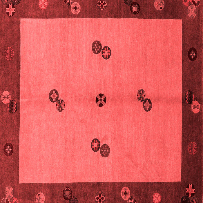 Machine Washable Abstract Red Modern Rug, wshabs1885red