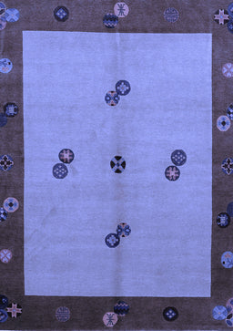 Abstract Blue Modern Rug, abs1885blu