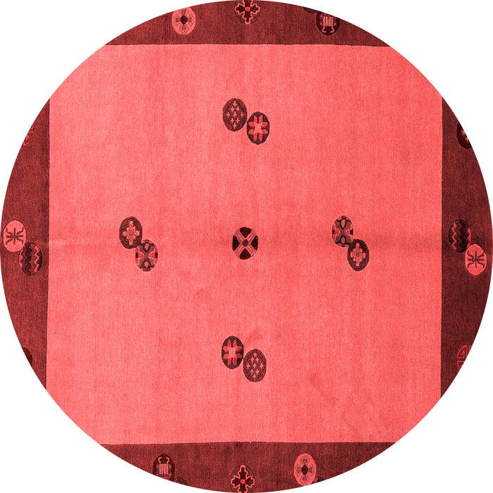 Machine Washable Abstract Red Modern Rug, wshabs1885red
