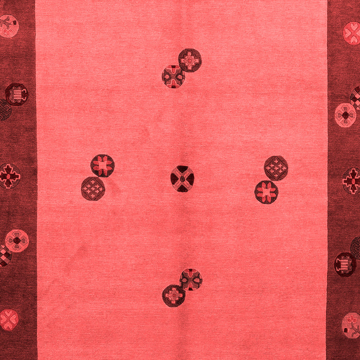 Machine Washable Abstract Red Modern Rug, wshabs1885red