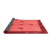 Abstract Red Modern Area Rugs