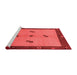 Modern Red Washable Rugs