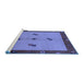 Sideview of Machine Washable Abstract Blue Modern Rug, wshabs1885blu