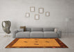 Machine Washable Abstract Orange Modern Area Rugs in a Living Room, wshabs1885org