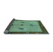 Sideview of Abstract Light Blue Modern Rug, abs1885lblu