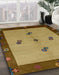 Machine Washable Abstract Orange Rug in a Family Room, wshabs1885