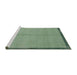 Sideview of Machine Washable Abstract Green Rug, wshabs1886