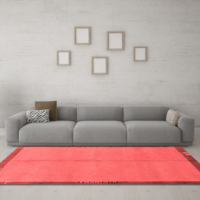 Modern Red Washable Rugs