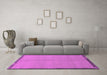 Machine Washable Abstract Pink Modern Rug in a Living Room, wshabs1886pnk