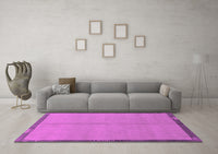 Machine Washable Abstract Pink Modern Rug, wshabs1886pnk