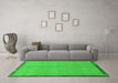 Machine Washable Abstract Green Modern Area Rugs in a Living Room,, wshabs1886grn