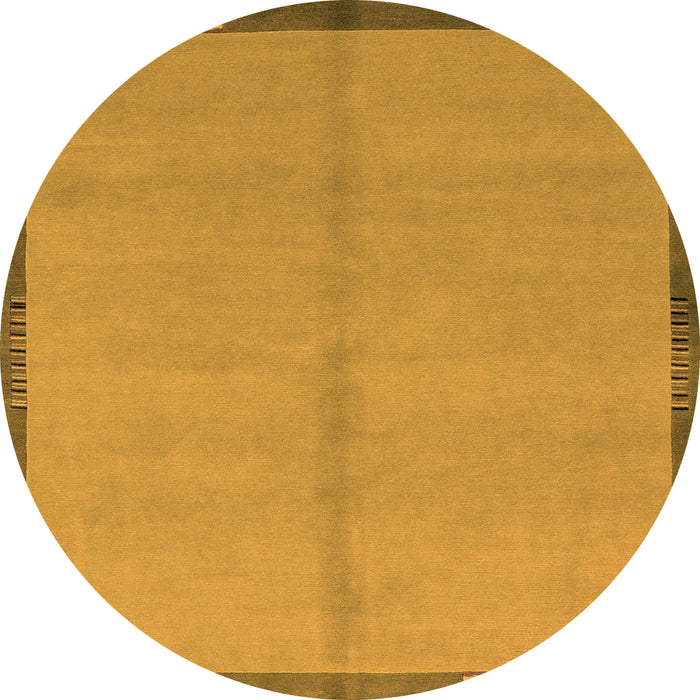 Round Machine Washable Abstract Orange Modern Area Rugs, wshabs1886org