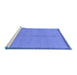 Sideview of Machine Washable Abstract Blue Modern Rug, wshabs1886blu