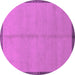 Round Machine Washable Abstract Pink Modern Rug, wshabs1886pnk