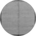 Round Machine Washable Abstract Gray Modern Rug, wshabs1886gry