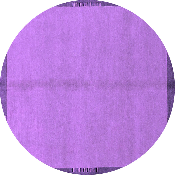 Round Abstract Purple Modern Rug, abs1886pur