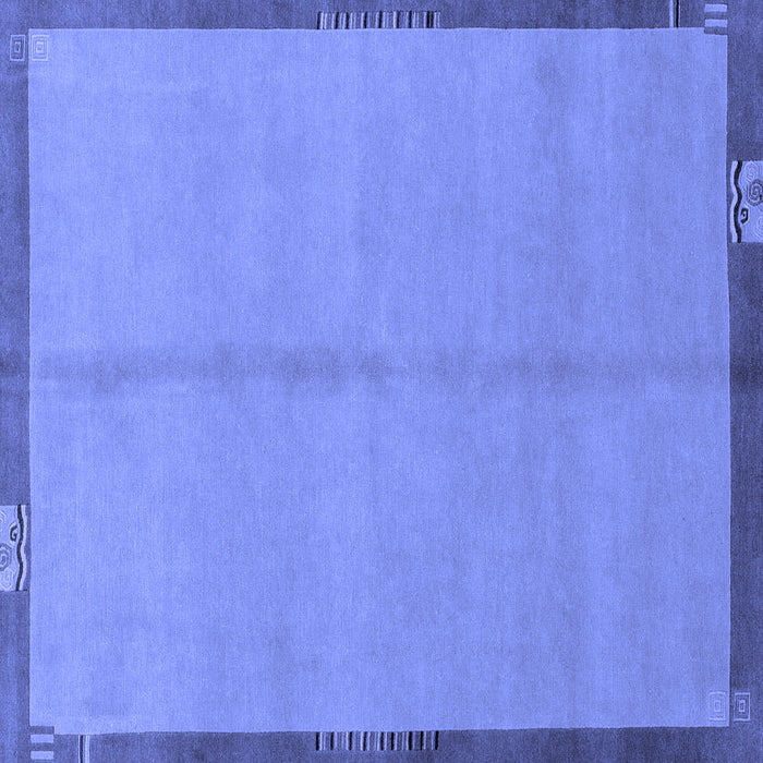 Square Abstract Blue Modern Rug, abs1886blu