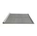 Sideview of Machine Washable Abstract Gray Modern Rug, wshabs1886gry