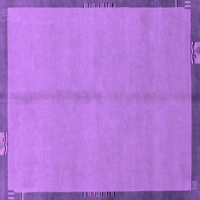 Square Machine Washable Abstract Purple Modern Area Rugs, wshabs1886pur