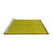 Sideview of Machine Washable Abstract Yellow Modern Rug, wshabs1886yw