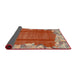 Sideview of Abstract Light Copper Gold Modern Rug, abs1887