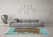 Machine Washable Abstract Light Blue Modern Rug in a Living Room, wshabs1887lblu