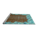 Sideview of Machine Washable Abstract Light Blue Modern Rug, wshabs1887lblu