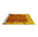 Sideview of Machine Washable Abstract Yellow Modern Rug, wshabs1887yw