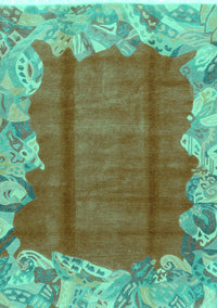 Abstract Turquoise Modern Rug, abs1887turq