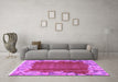 Machine Washable Abstract Purple Modern Area Rugs in a Living Room, wshabs1887pur